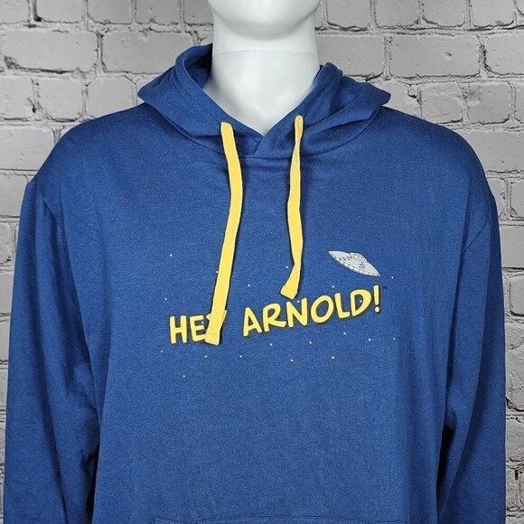 Nickelodeon Hey Arnold Halloween Blue Hoodie, Men's 2XL - Picture 1 of 13